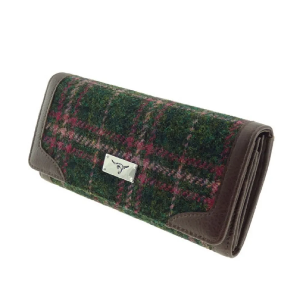 Glen Appin Bute Harris Tweed Long Fold-over Purse LB2000