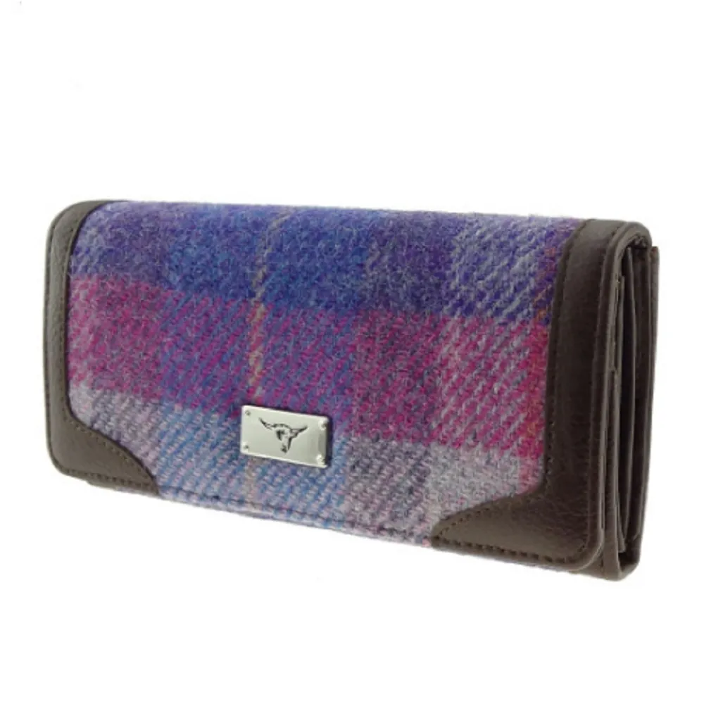 Glen Appin Bute Harris Tweed Long Fold-over Purse LB2000