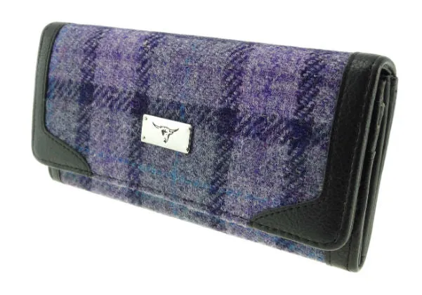 Glen Appin Bute Harris Tweed Long Fold-over Purse LB2000