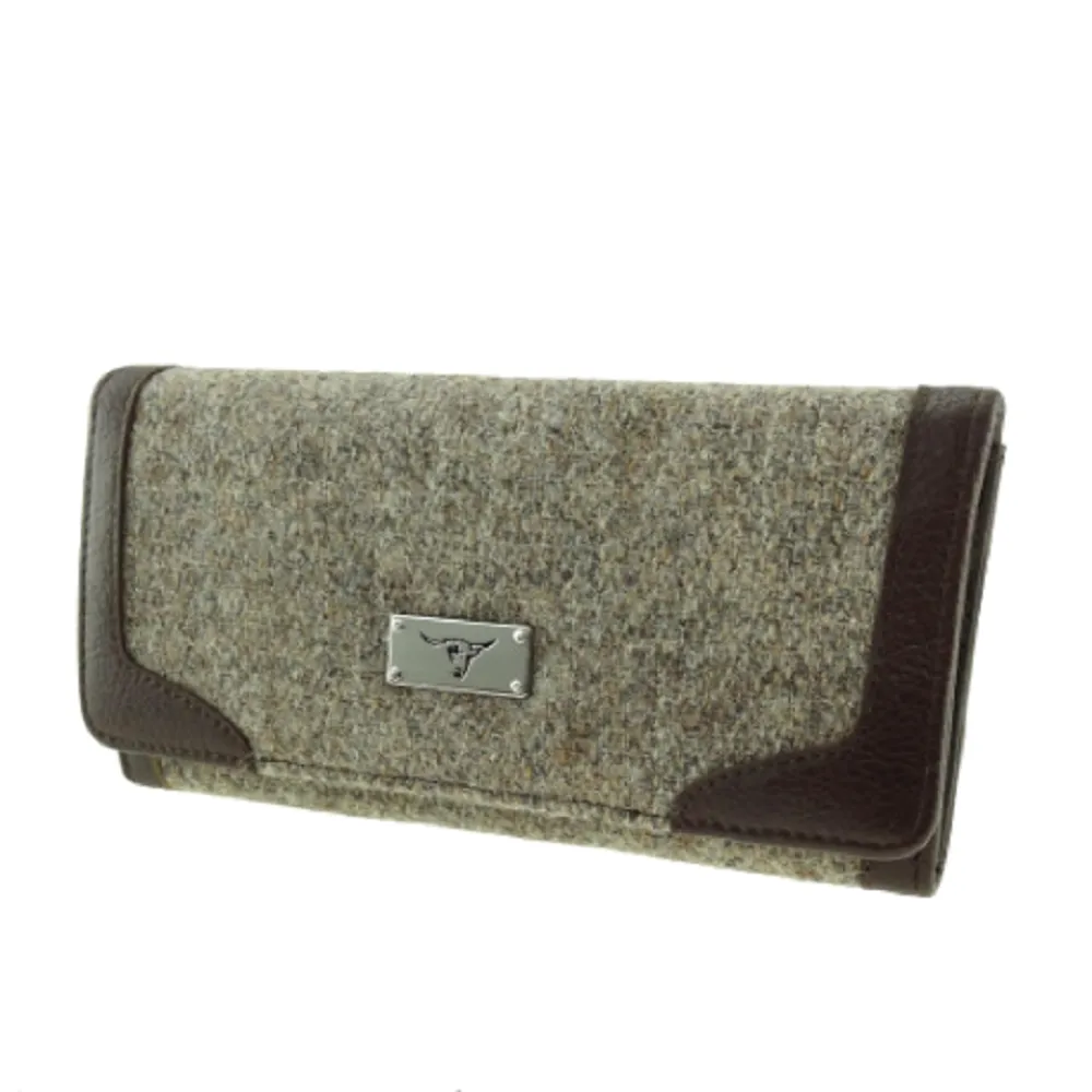 Glen Appin Bute Harris Tweed Long Fold-over Purse LB2000
