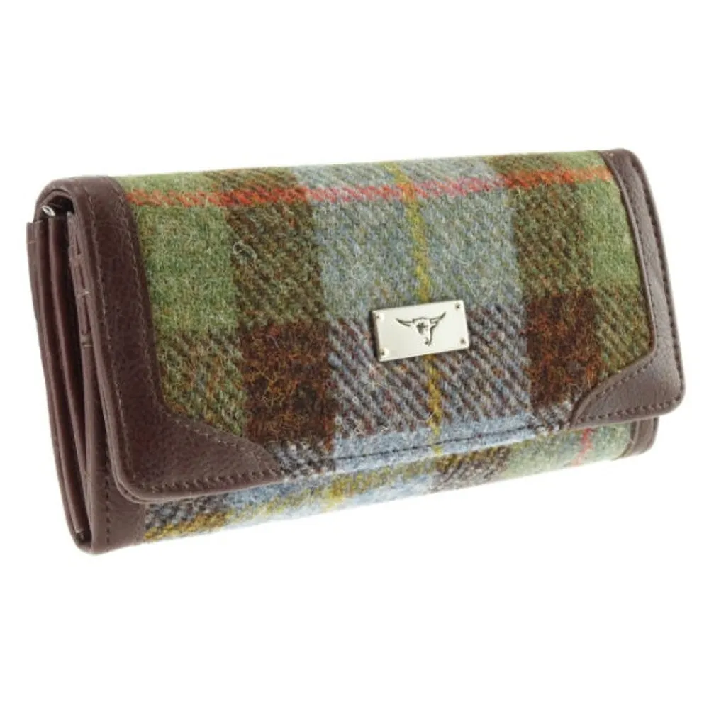 Glen Appin Bute Harris Tweed Long Fold-over Purse LB2000