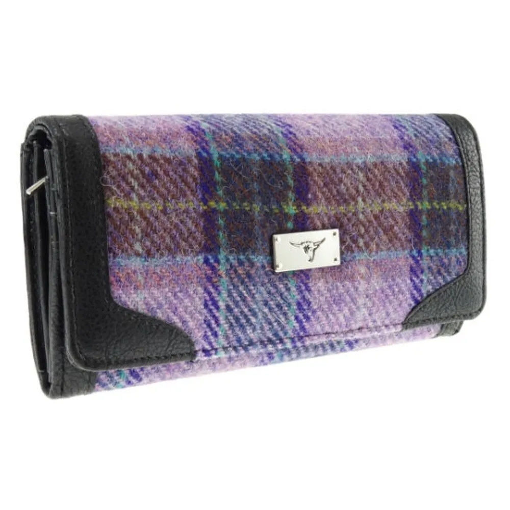 Glen Appin Bute Harris Tweed Long Fold-over Purse LB2000