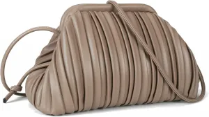 GLITZALL Clutch Purse and Dumpling Bag for Women,Designer Cloud Handbag and Ruched Bag with Detachable Shoulder Strap