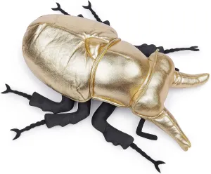 Golden Stag Beetle Plush Toy - 13" Golden Stag Beetle Stuffed Animal, Soft Crustaceans Animals Model, Unique Beetle Plushie Toys Model Dolls Gifts for Kids