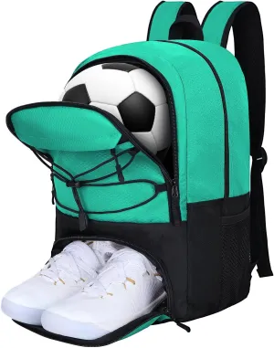 Goloni Soccer Backpack,Soccer Bag with Ball Holder & Shoe Compartment,Large Sports Bag for Basketball, Volleyball,Football