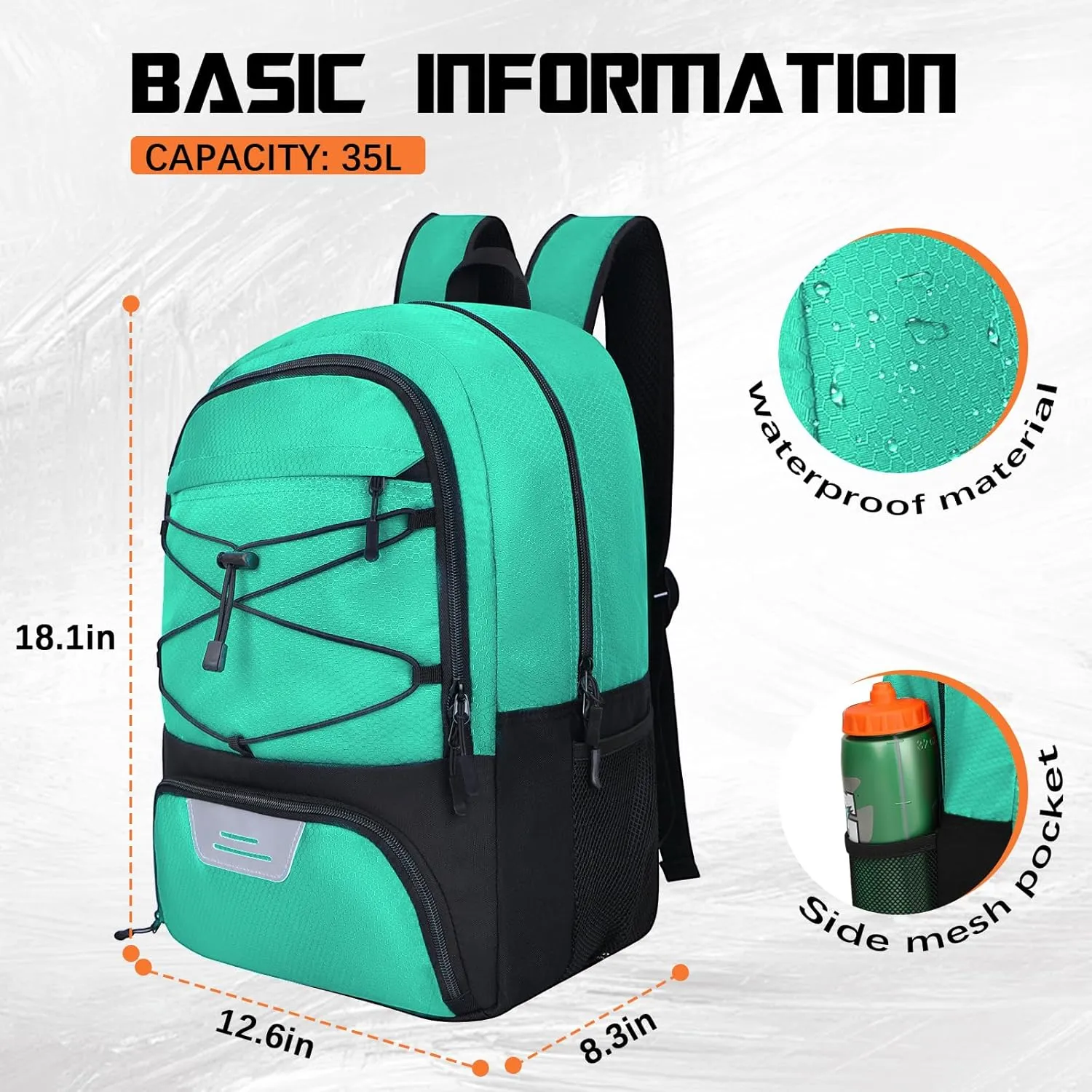 Goloni Soccer Backpack,Soccer Bag with Ball Holder & Shoe Compartment,Large Sports Bag for Basketball, Volleyball,Football