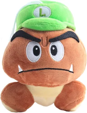 Goomba Plush Toy Stuffed Animal Doll 6'' Green Hat