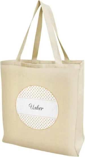 GRAPHICS & MORE Usher Wedding Elegant Polka Dots Grocery Travel Reusable Tote Bag