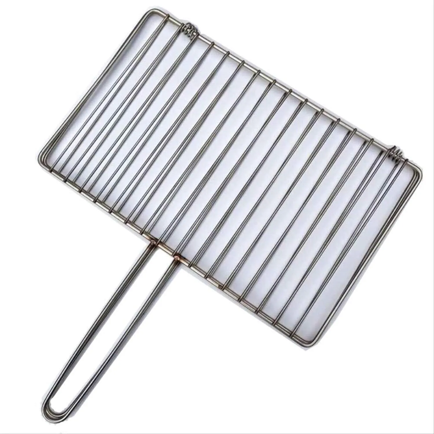 Grill Basket,BBQ Grill Rack, Barbecue mesh Clip,304 Stainless Steel Barbecue Beats Fish Clip Bold Mesh Beats Grilled Vegetables Net Clip Double-Baked Net