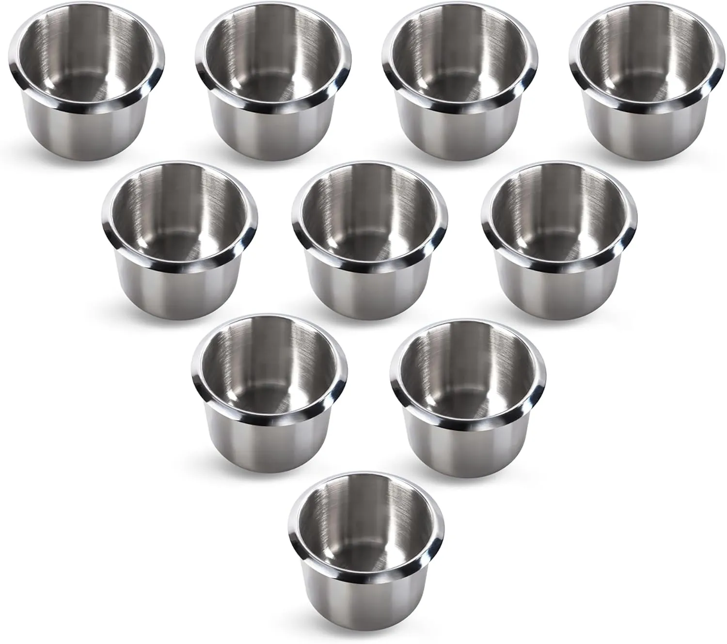 GSE Games & Sports Expert Stainless Steel Cup Holder, Drop-in Cup Holder for Casino Poker Tables, Work Desks, Boats, RVs, Cars & Trucks