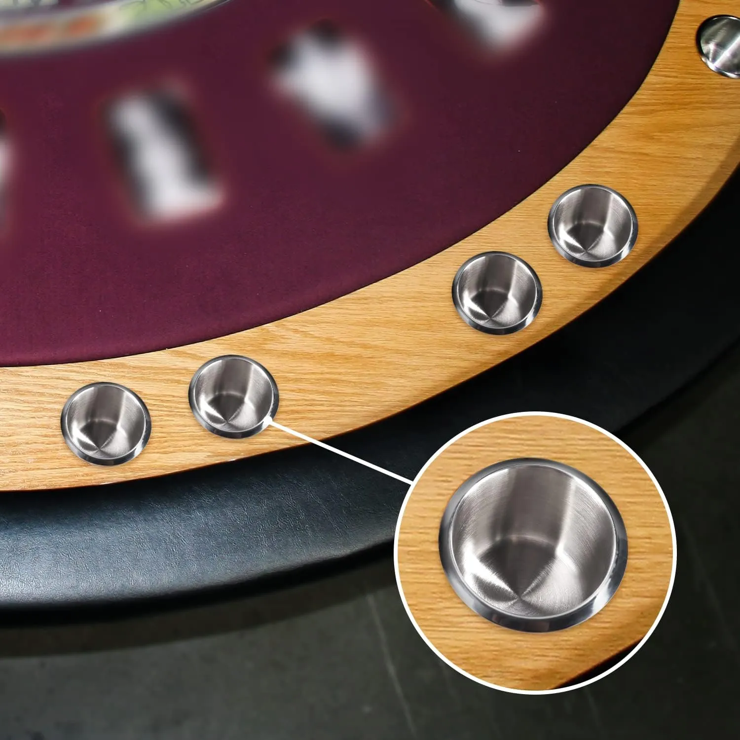 GSE Games & Sports Expert Stainless Steel Cup Holder, Drop-in Cup Holder for Casino Poker Tables, Work Desks, Boats, RVs, Cars & Trucks