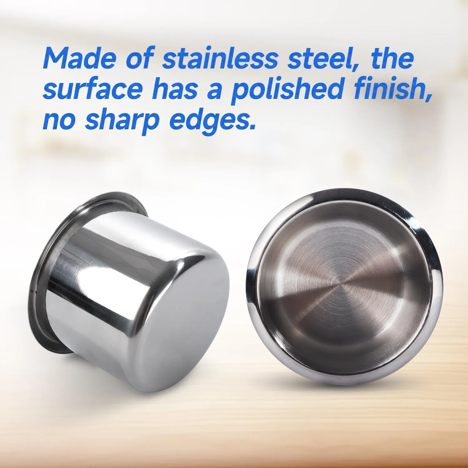 GSE Games & Sports Expert Stainless Steel Cup Holder, Drop-in Cup Holder for Casino Poker Tables, Work Desks, Boats, RVs, Cars & Trucks