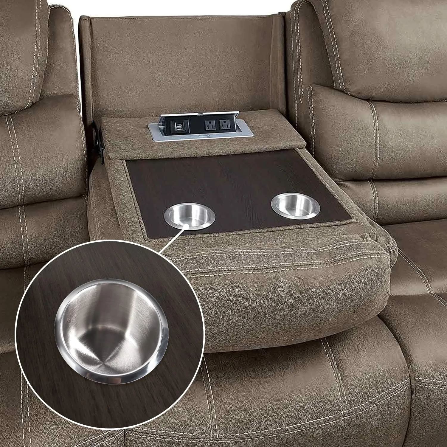GSE Games & Sports Expert Stainless Steel Cup Holder, Drop-in Cup Holder for Casino Poker Tables, Work Desks, Boats, RVs, Cars & Trucks