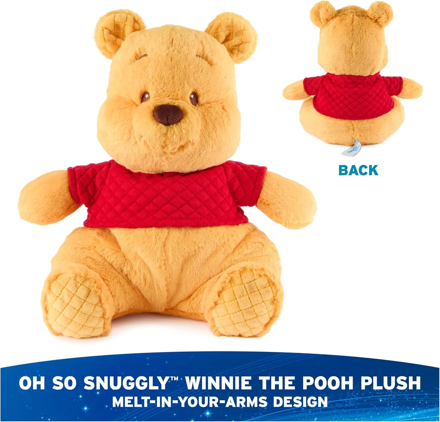 GUND Disney Official Winnie The Pooh Oh So Snuggly Plush, Teddy Bear Stuffed Animal for Babies and Infants, Yellow, 12.5”