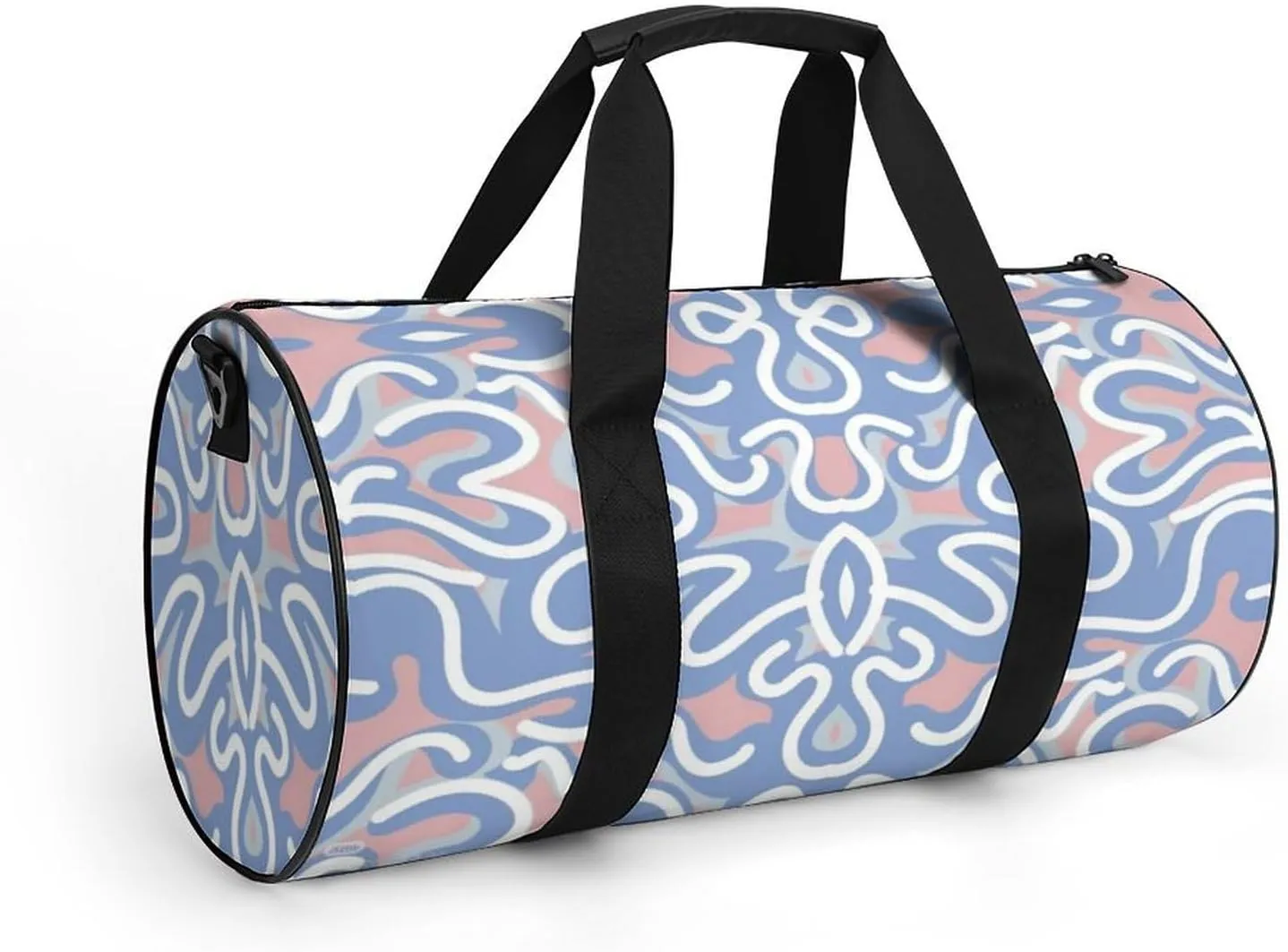Gym Bag for Men Women Lightweight Sports Duffle Bag with Multiple Compartments Cylindrical Gym Bag for Fitness Travel And Outdoor Activities Ater Resistant Yoga Bag Training Bag Pastel Waves