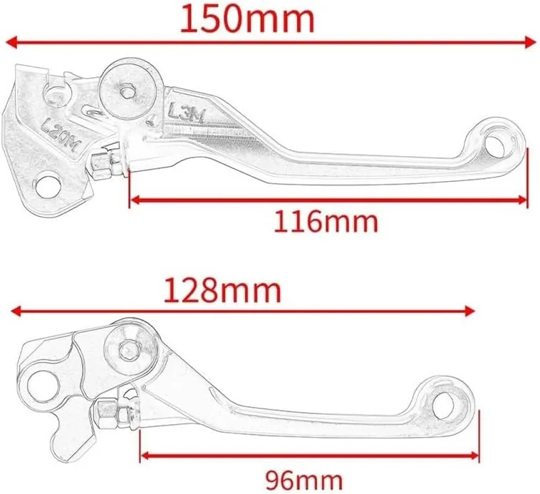 Handle Clutch Brake Lever for RM85 2005-2017 RM125 RM250 1996-2003 2004-2008 RM 85 125 250 Motorcycle Pivot Brake Clutch Levers Dirt Bike