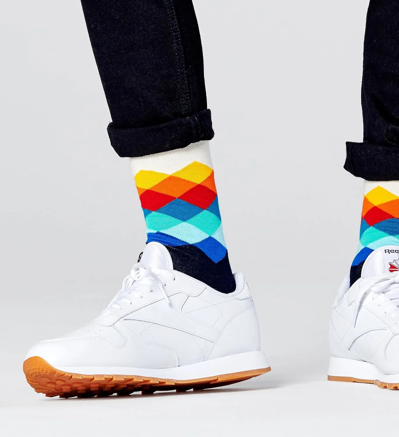 Happy Socks Geometric Patterns Designs - Socks for Men and Women, Multicolor Gift Boxes - made with Sustainable Cotton