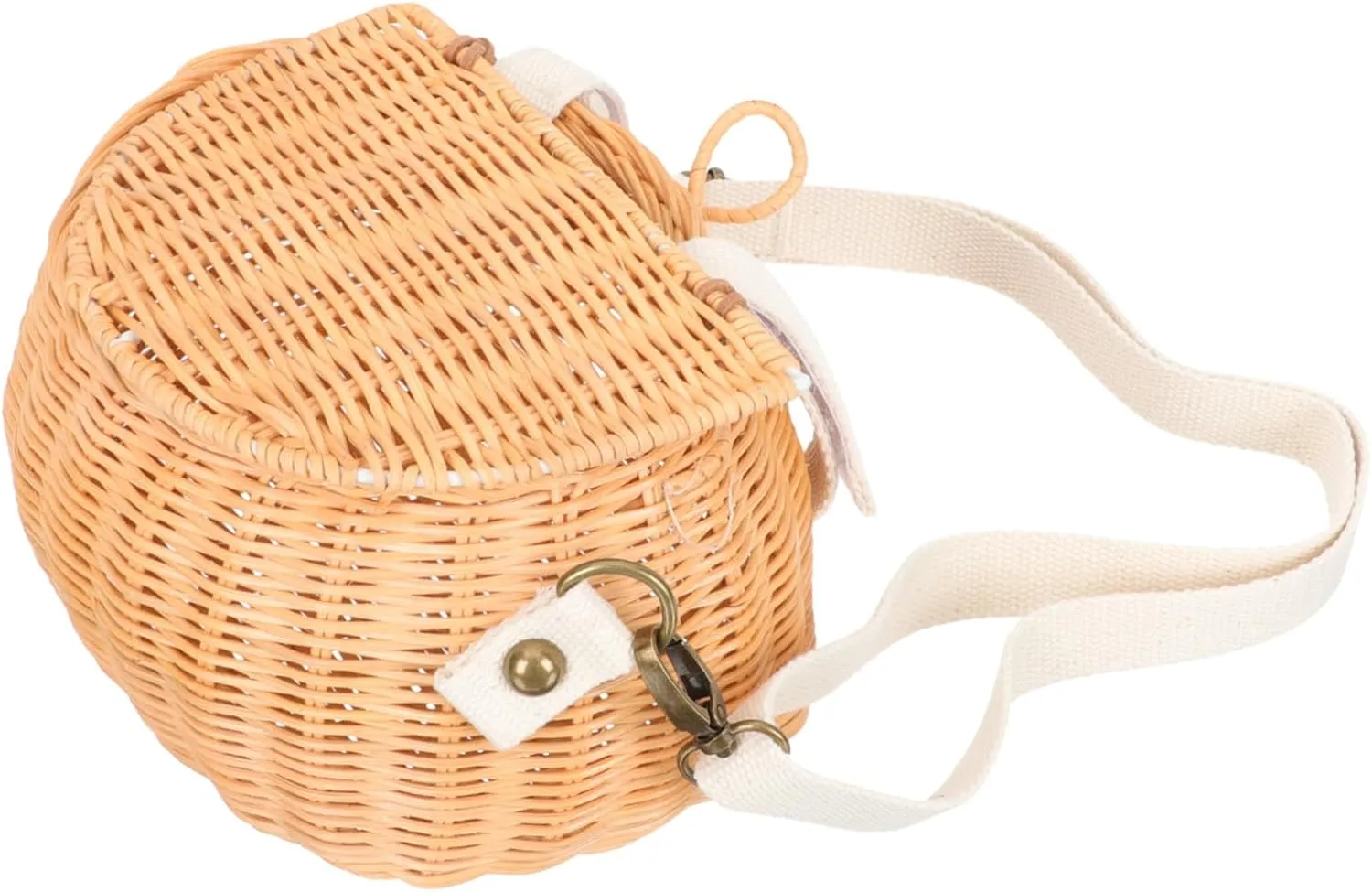 Happyyami Elegant Boys and Girls Crossbody Bag Rattan Woven Tote Storage Bag for Boys and Girls Decor Travel Shopping