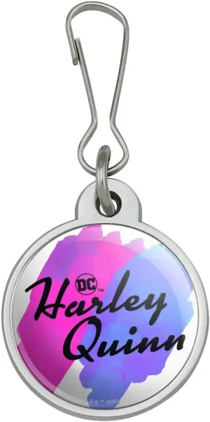 Harley Quinn Animated Series Logo Jacket Handbag Purse Luggage Backpack Zipper Pull Charm