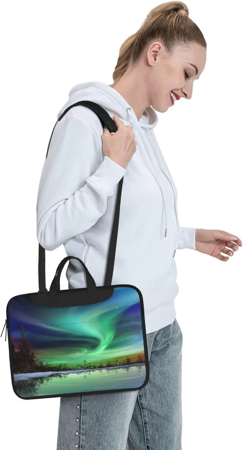 Hawaiian Surfer Sea Palm Trees Retro Laptop Shoulder Bag ​for Men Women, Computer Carrying Case Messenger Bag with Strap