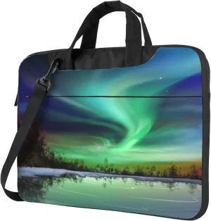 Hawaiian Surfer Sea Palm Trees Retro Laptop Shoulder Bag ​for Men Women, Computer Carrying Case Messenger Bag with Strap