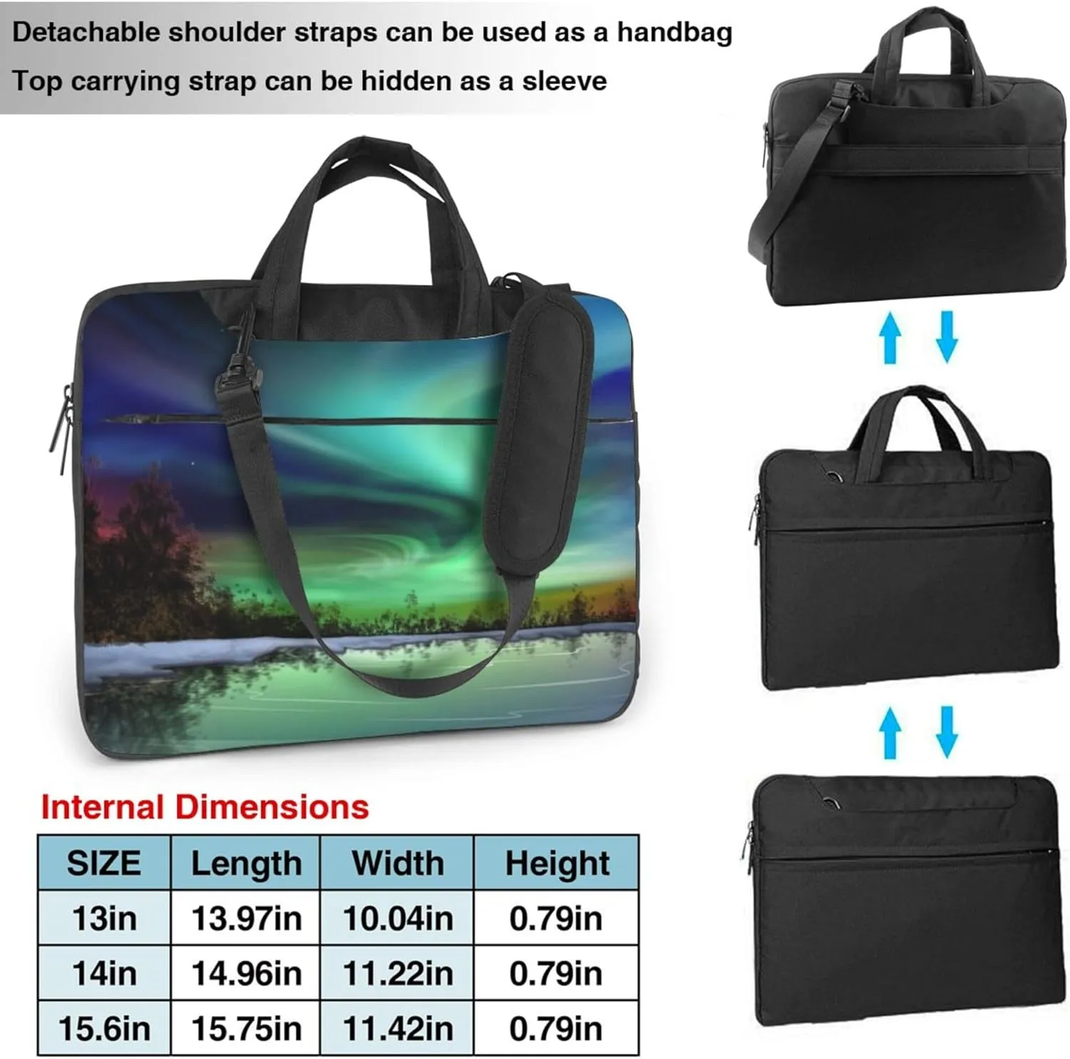 Hawaiian Surfer Sea Palm Trees Retro Laptop Shoulder Bag ​for Men Women, Computer Carrying Case Messenger Bag with Strap