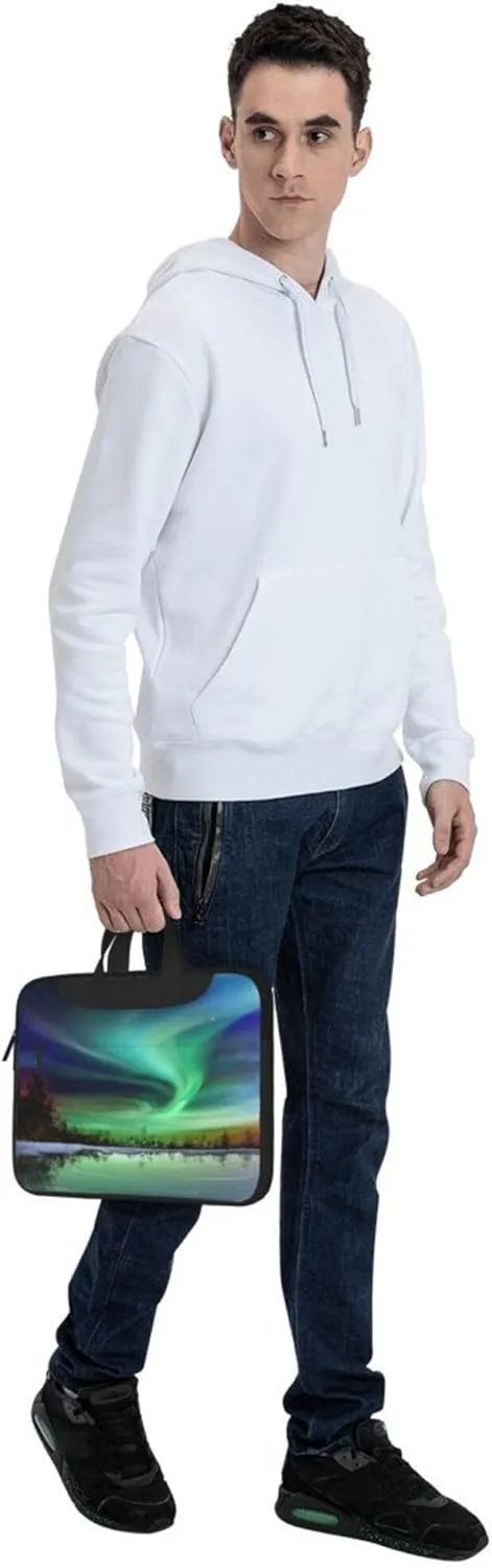 Hawaiian Surfer Sea Palm Trees Retro Laptop Shoulder Bag ​for Men Women, Computer Carrying Case Messenger Bag with Strap