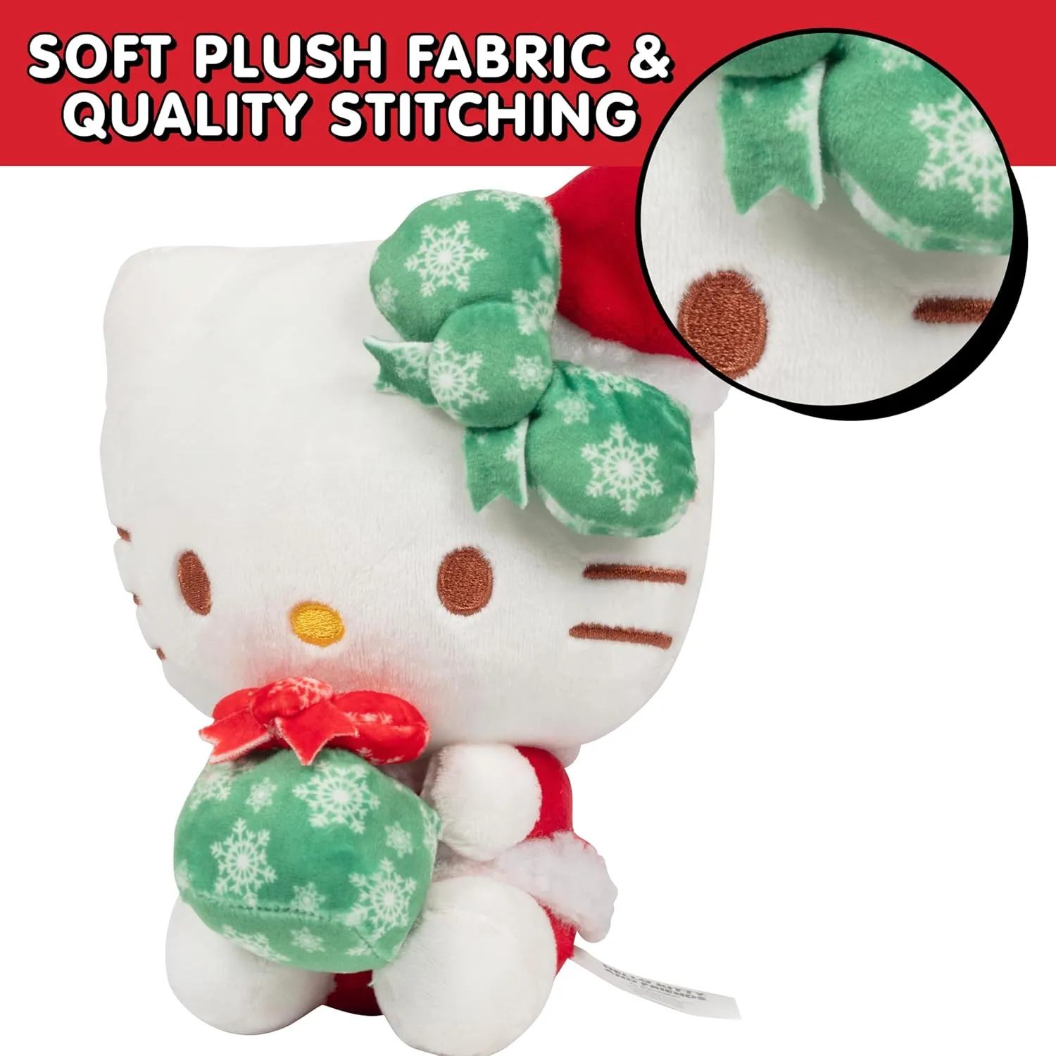 Hello Kitty and Friends 8" Hello Kitty Plush - Limited Edition - Officially Licensed Sanrio - Cute Soft Stuffed Animal Toy Figure - Gift for Kids, Boys, Girls - 2 