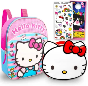 Hello Kitty Mini Backpack and Lunch Bag Set - Bundle with 11” School Bag, Lunch Box, Water Bottle, Stickers, More | Hello Kitty School Supplies for Kids, Toddlers, Girls