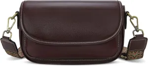 HESHE Leather Crossbody Bags for Women Trendy Shoulder Bag with Guitar Strap Stylish Ladies Purses Satchel Handbags Travel