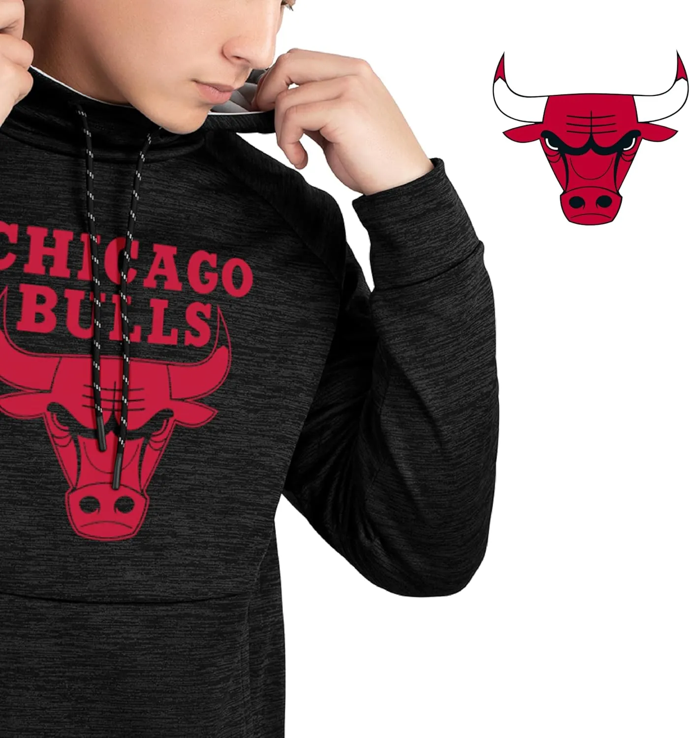 Holloway Men's NBA Fleece Hoodie – Basketball Pullover, Warm & Comfortable – Ideal for Sports, Casual Wear, and Fans