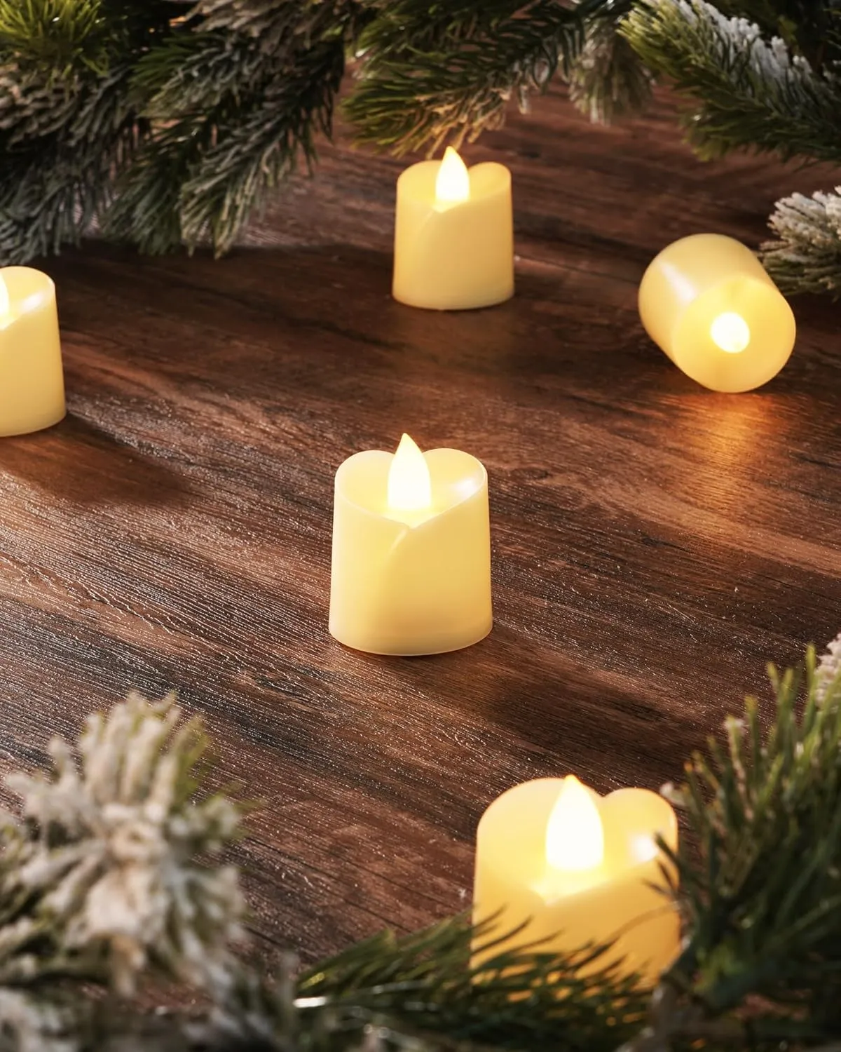 Homemory 48Pack Flameless Flickering Led Votive Tealight Candles,200 Hour Lasting Battery Operated Candles,Soft White for Valentine's Day,Wedding,Proposal Anniversary (Ivory Base,Battery Included)