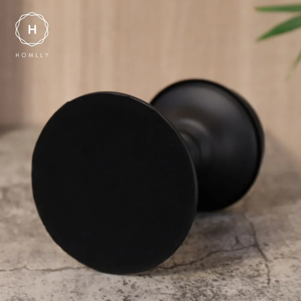 Homlly Matte Black Metal Pillar Candle Holders Stand