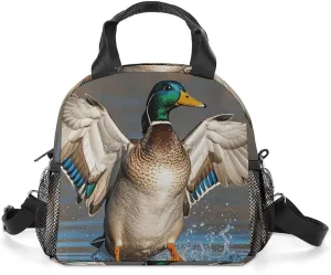 Hunting Flying Wild Ducks Insulated Lunch Bag Portable Lunch Box Tote Cooler Bags Lunchbox For Travel Picnic Work