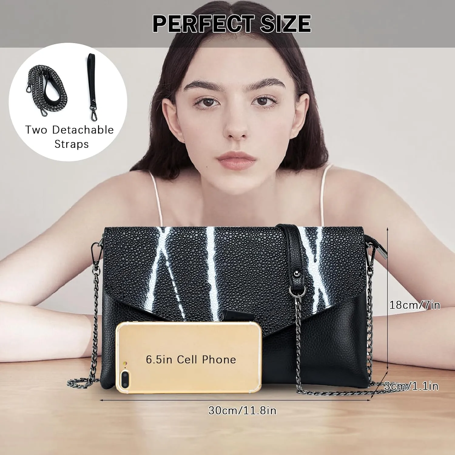 imeetu Wristlet Clutch Wallet Purses Small Leather Crossbody Bags Shoulder Handbag for Women