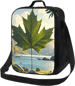 Insulated Lunch Bag Canada maple leaf Lunch Box for Women Men Reusable Lunch Tote Bag for Work Picnic Travel
