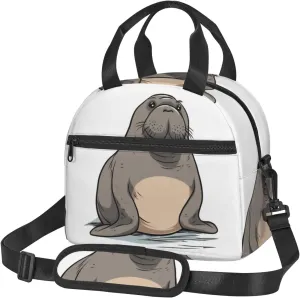 Insulated Lunch Bag Walrus Lunch Box for Women Men Reusable Leakproof Lunch Cooler Tote Bag for Picnic Work