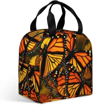 Insulated Lunch Bags Monarch Butterflies Lunch Bag for Women Men Insulated Lunch Box for Work Picnic Travel