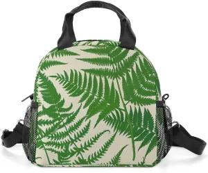 Insulated Lunch Box Fern Green Plant Lunch Bag for Women Men Meal Bags for Work Picnic Travel