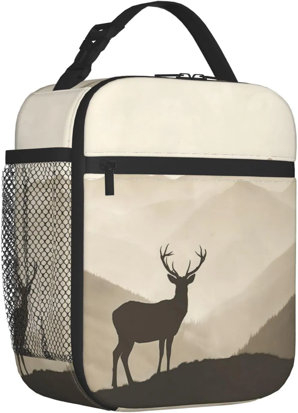 Insulated Lunch Box for Kids Boys Girls, Reusable Lunch Bag for School, Office, Work, Picnic, Travel, Mountain Deer Lunch Box
