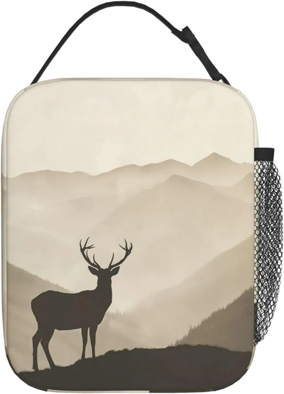 Insulated Lunch Box for Kids Boys Girls, Reusable Lunch Bag for School, Office, Work, Picnic, Travel, Mountain Deer Lunch Box