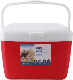Insulated Portable Cooler, 13L Leakproof Hard Cooler with Heavy Duty Handle, Outdoor Ice Chest Box for Lunch, Camping, Beach, Picnic, Travel, Beverage, BBQ, Fishing