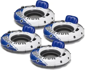 Intex River Run Inflatable Floating Tube Water Raft for Lake River Pool