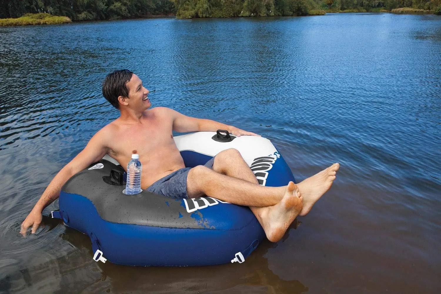 Intex River Run Single Person Inflatable Connecting Lounge Tube