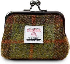 Islander The Coin Purse Made of Harris Tweed (Chestnut Tartan)