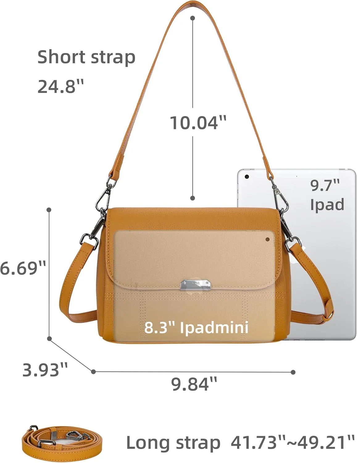 Iswee Genuine Leather Purses for Women Crossbody Bags Designer Shoulder Handbags Ladies Purses Casual Bag