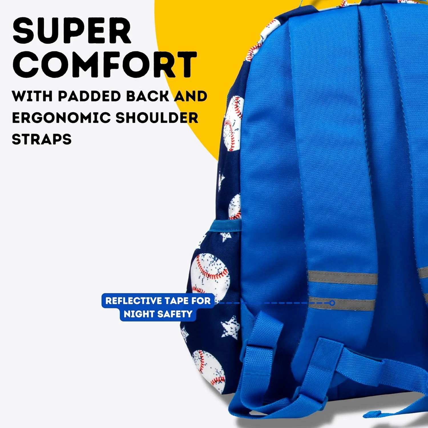 J World New York Unisex Kid's Duet Backpack with Lunch Bag Set, Baseball, One Size