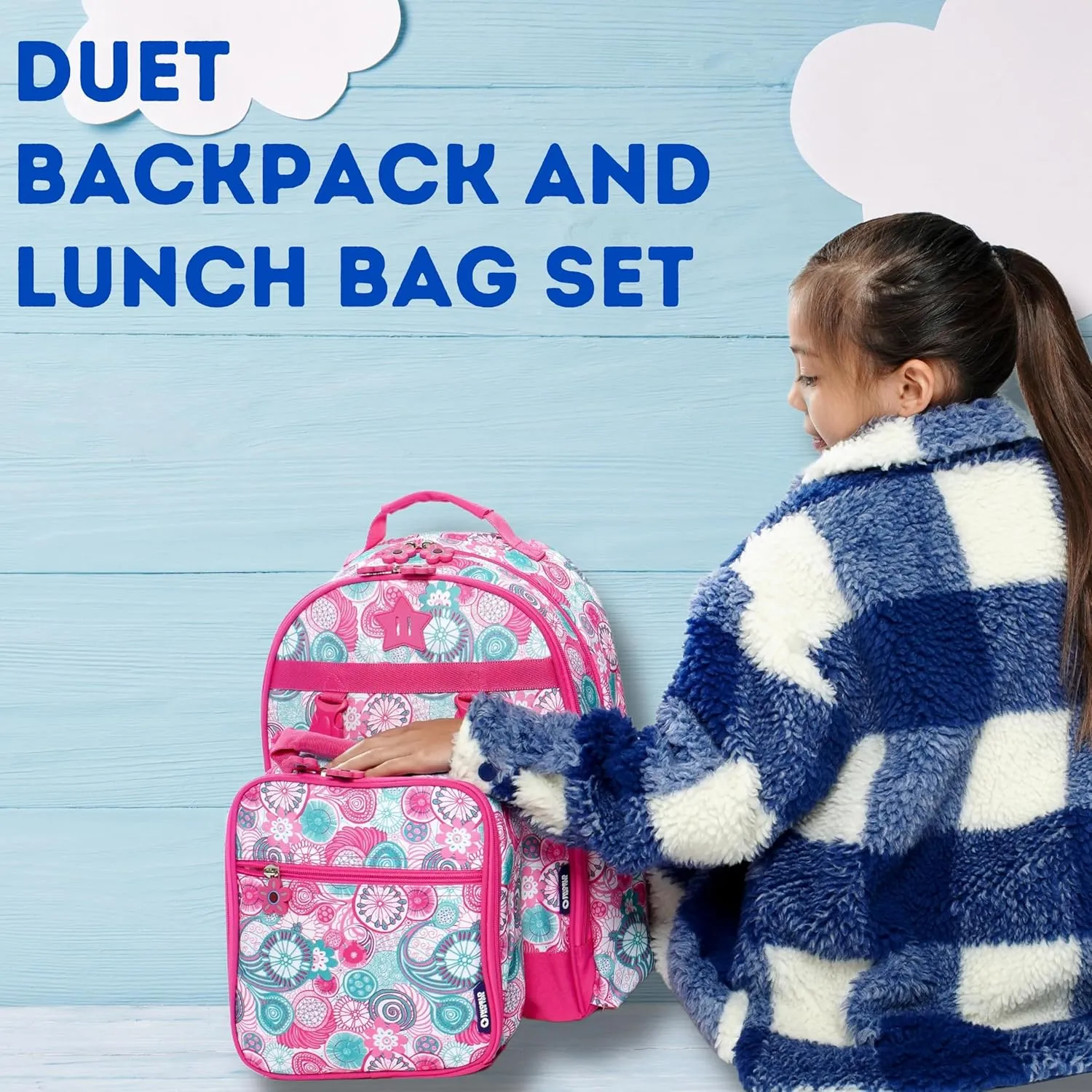 J World New York Unisex Kid's Duet Backpack with Lunch Bag Set, Baseball, One Size