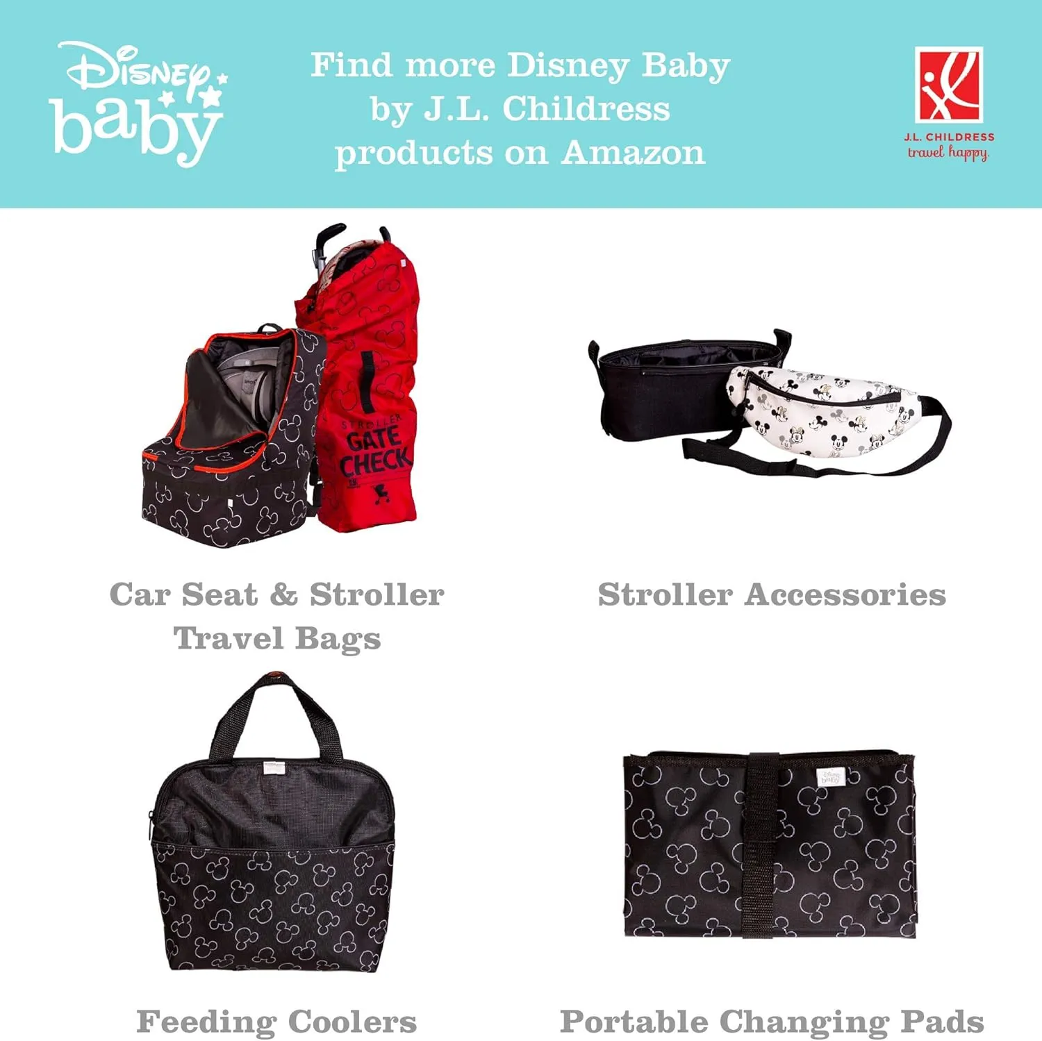 J.L. Childress Disney Baby 3-in-1 Travel Tray & iPad Tablet Holder - Car Seat Lap Tray for Toddlers, Kids - Use on Airplanes, Road Trips, Lap Desk - Tablet Holder and Carry Bag - Toy Story
