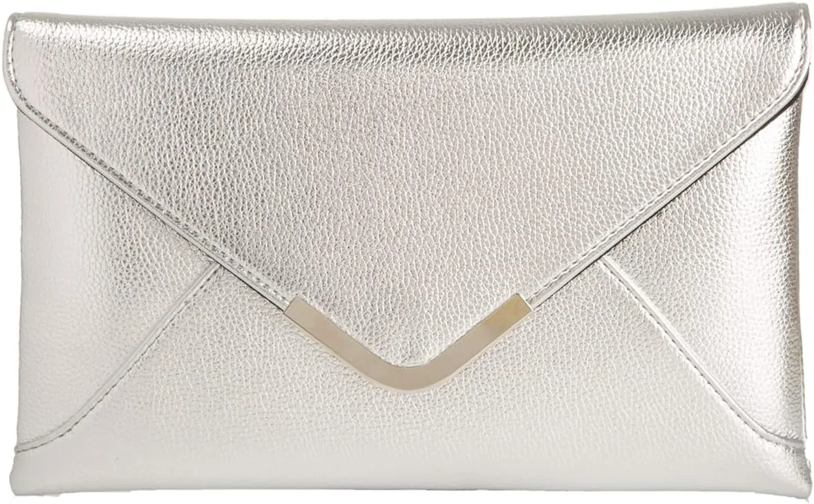 JNB Faux Leather Envelope Clutch Purse